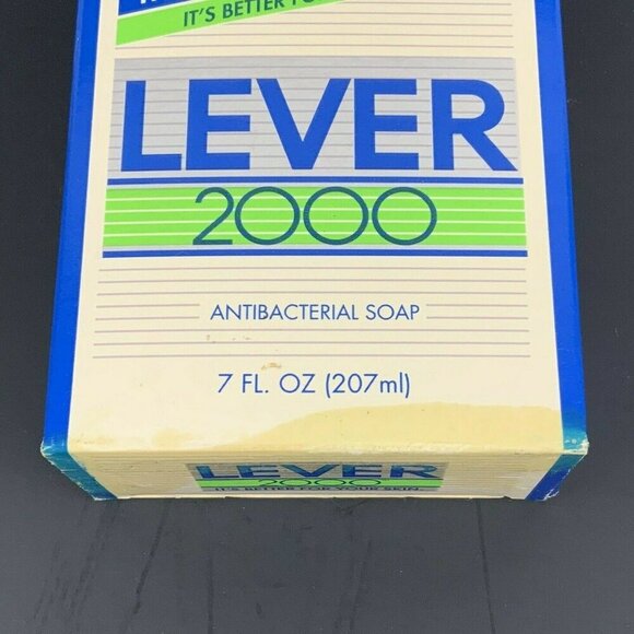 Lever 2000 Antibacterial Liquid Soap 7 Fl Oz Original Box Pump Bottle USA 1992 - Picture 7 of 7